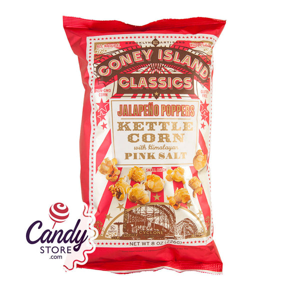 Coney Island Classics Jalapeno Poppers Kettle Corn 8oz Bags - 12ct CandyStore.com