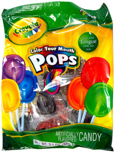 Crayola Color Your Mouth Flat Pops Bags - 12ct CandyStore.com
