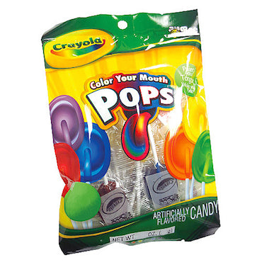 Crayola Color Your Mouth Taffy Stick Pops - 24ct CandyStore.com