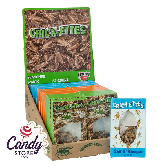 Crick-Ettes Real Crickets Seasoned Snack Assorted - 24ct CandyStore.com