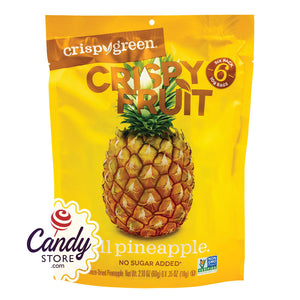 Crispy Green Crispy Fruit Pineapple 2.10oz Peg Bags - 12ct CandyStore.com