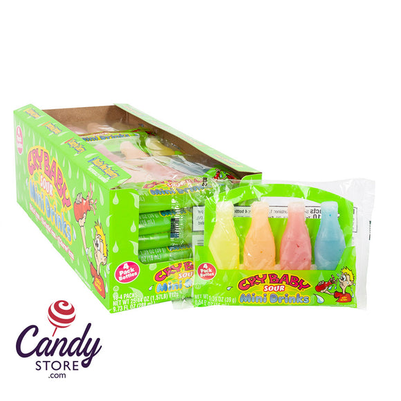 Cry Baby Sour Mini Drinks 4 Pack - 18ct CandyStore.com