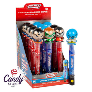 DC Comics Justice League Light Up Squeeze Candy & Toy 0.67oz - 12ct CandyStore.com