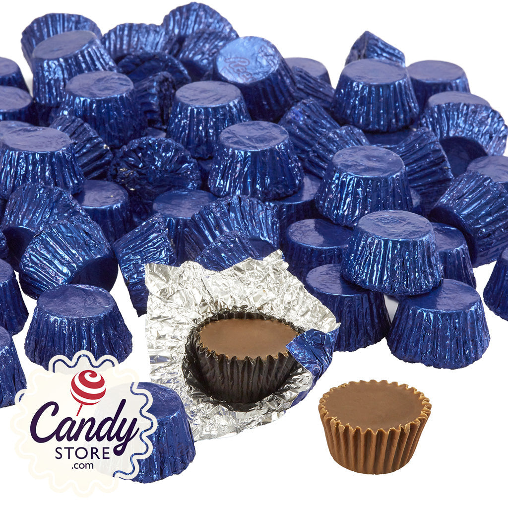 Dark Blue Reese's Cups Miniatures - 4.17lb Bulk – CandyStore.com