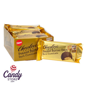 Dark Chocolate Chocolove Peanut Butter Cups 1.2oz - 12ct CandyStore.com