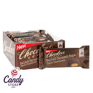 Dark Chocolate Chocolove Salted Caramel Cups 1.2oz - 12ct CandyStore.com