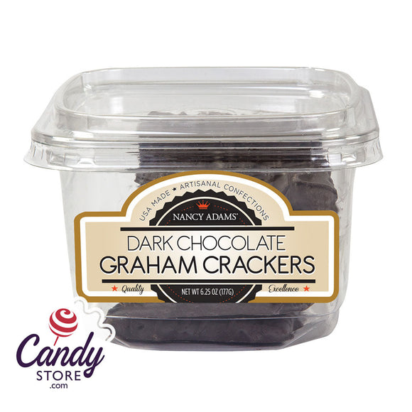 Dark Chocolate Graham Crackers 6.25oz Tub Nancy Adams - 6ct CandyStore.com
