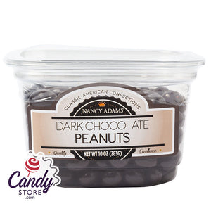 Dark Chocolate Peanuts 10oz Tub Nancy Adams - 12ct CandyStore.com