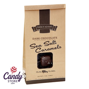 Dark Chocolate Sea Salt Caramels 7oz Bag Nancy Adams - 12ct CandyStore.com
