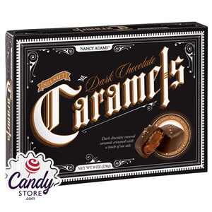 Dark Chocolate Sea Salt Caramels 8oz Box Nancy Adams - 12ct CandyStore.com