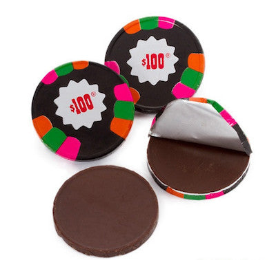 Dark Mint Chocolate Poker Chips $100 - 10lb CandyStore.com