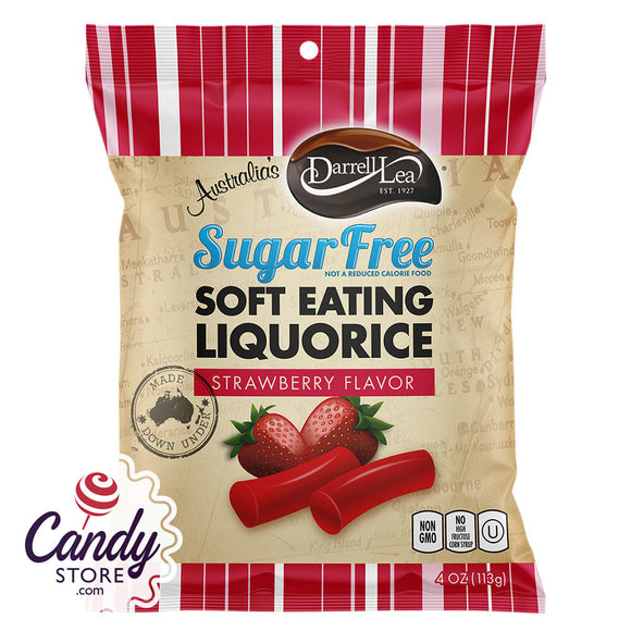 Darrell Lea Sugar Free Strawberry Licorice 4oz - 8ct CandyStore.com