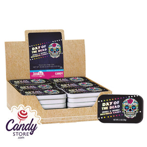 Day of the Dead Candy Skull & Bones Tin 2.5oz - 18ct CandyStore.com