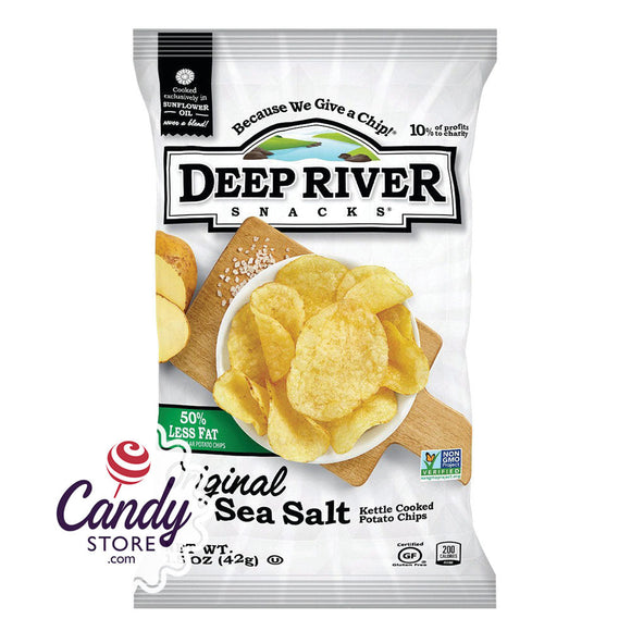 Deep River 50% Reduced Fat Sea Salt 1.5oz Bags - 24ct CandyStore.com