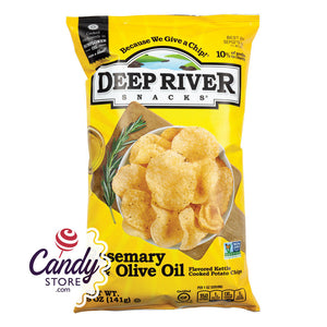 Deep River Rosemary & Olive Oil Kettle Chips 5oz Bags - 12ct CandyStore.com