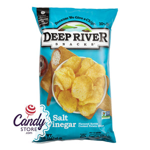 Deep River Salt & Vinegar Kettle Chips 5oz Bags - 12ct CandyStore.com