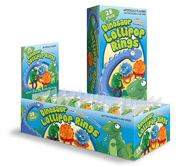 Dinosaur Lollipop Rings - 28ct CandyStore.com