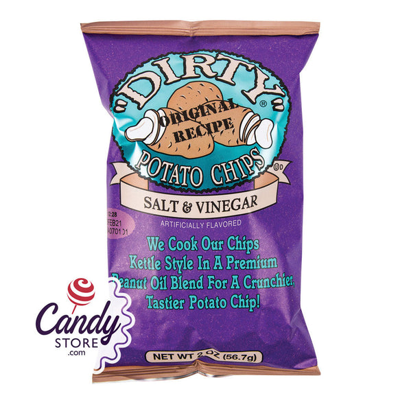 Dirty Salt & Vinegar Potato Chips 2oz Bags - 25ct CandyStore.com