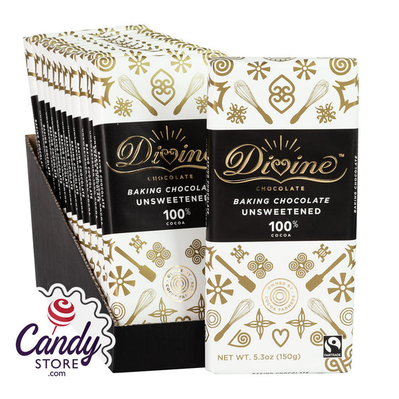 Divine 100% Unsweetened 5.3oz Baking Bar - 12ct CandyStore.com