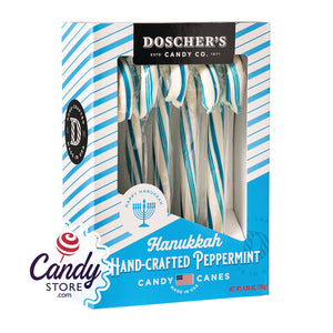 Doscher's Hanukkah Candy Canes 4.05oz Boxes - 12ct CandyStore.com