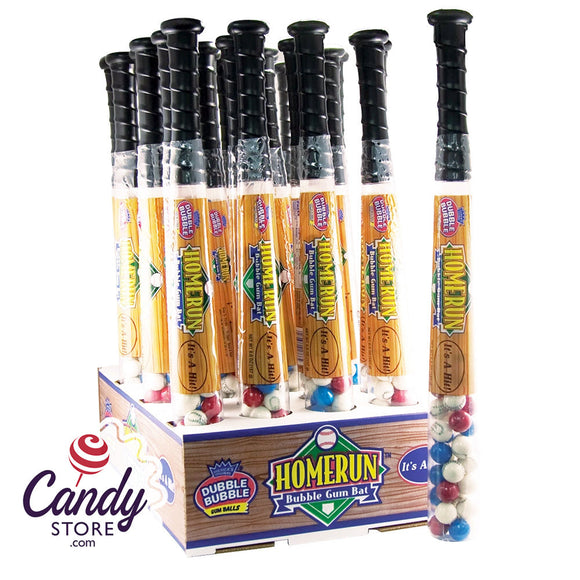 Dubble Bubble Baseball Bats Gumballs - 24ct CandyStore.com
