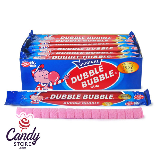 Dubble Bubble Big Bars Original Flavor - 24ct | CandyStore