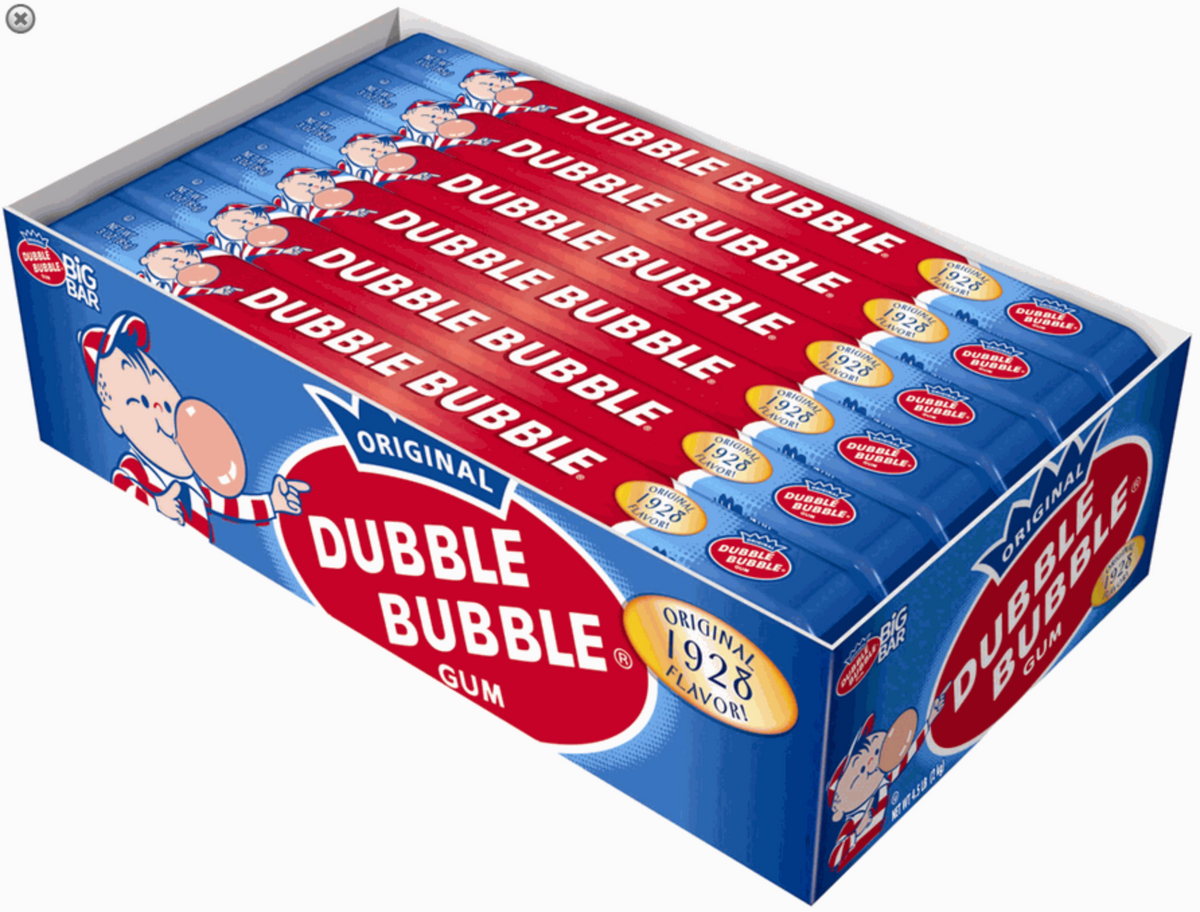Dubble Bubble Big Bars Original Flavor - 24ct | CandyStore Dubble Bubble Big Bars Original Flavor - 24ct | CandyStore