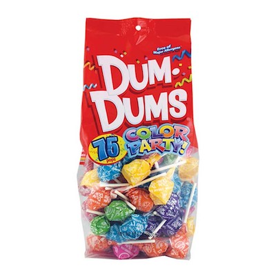 Dum Dums Rainbow Pops 75 Piece Bag - 4ct CandyStore.com