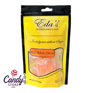Eda's Sugarfree Butterscotch 3.5oz Pouch - 12ct CandyStore.com