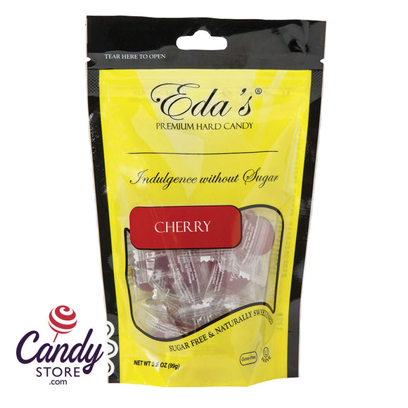 Eda's Sugarfree Cherry 3.5oz Pouch - 12ct CandyStore.com