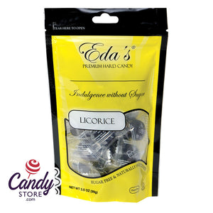 Eda's Sugarfree Licorice 3.5oz Pouch - 12ct CandyStore.com