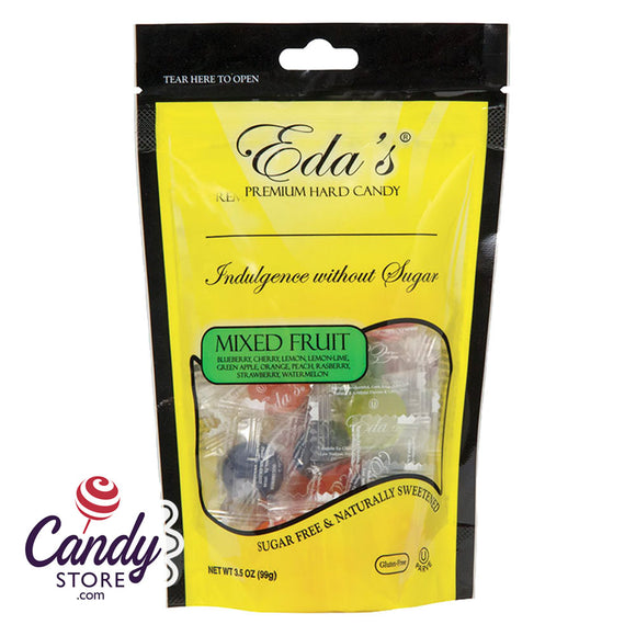 Eda's Sugarfree Mixed Fruit 3.5oz Pouch - 12ct CandyStore.com
