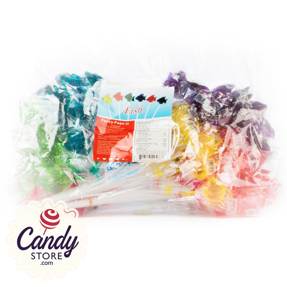 Fancy Pops Fish Lollipops - 100ct CandyStore.com