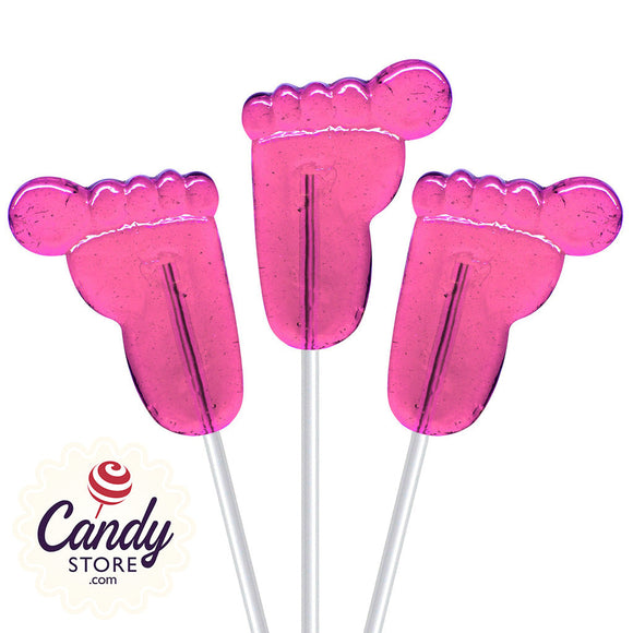 Fancy Pops Pink Baby Feet Lollipops - 100ct CandyStore.com