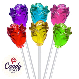 Fancy Pops Roses Assorted Color Lollipops - 100ct CandyStore.com