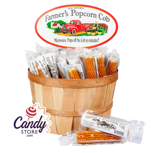 Farmer's Popcorn Cob Bushel Basket  2.5oz - 48ct CandyStore.com