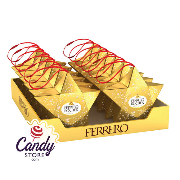 Ferrero Rocher Star Ornament 3-Piece 1.3oz - 12ct CandyStore.com