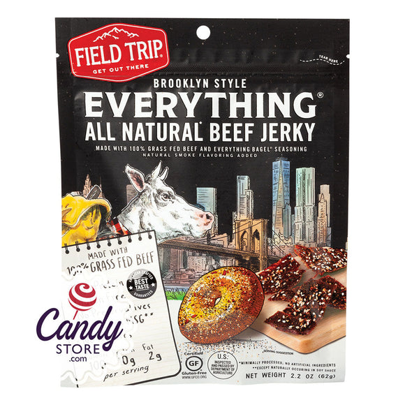 Field Trip Everything Bagel Beef Jerky 2.2oz Peg Bags - 9ct CandyStore.com
