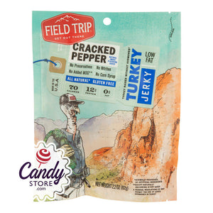 Field Trip Turkey Jerky Cracked Pepper 2.2oz - 9ct CandyStore.com