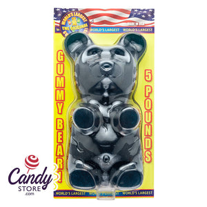 Five-Pound Gummy Bear Blue Raspberry 5lb - 3ct CandyStore.com