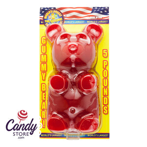 Five-Pound Gummy Bear Cherry - 3ct CandyStore.com