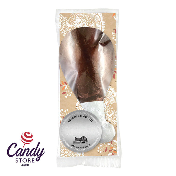 Foiled Milk Chocolate Turkey Drumstick 3oz - 18ct CandyStore.com