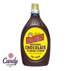Fox's U-Bet Chocolate Flavor Syrup 22oz Squeeze Bottle - 12ct CandyStore.com
