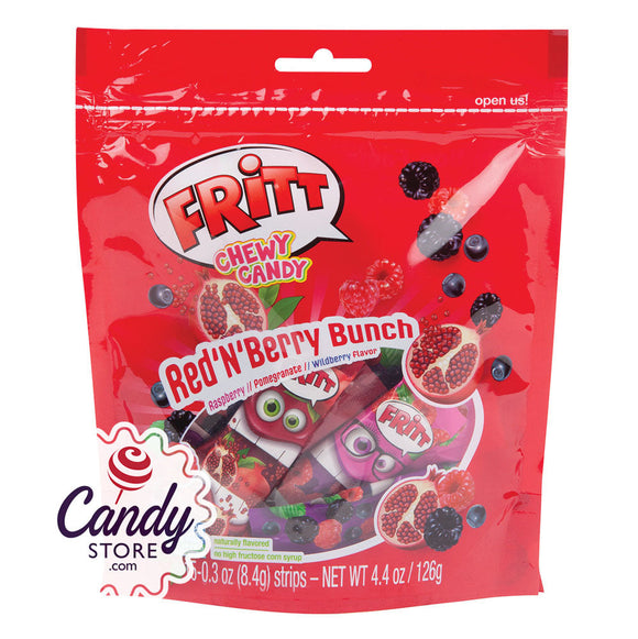 Fritt Red'N'Berry Chewy Candy 4.4oz Peg Bags - 24ct CandyStore.com