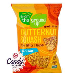 From The Ground Up Butternut Squash Salted Tortilla Chips 4.5oz Bags - 12ct CandyStore.com