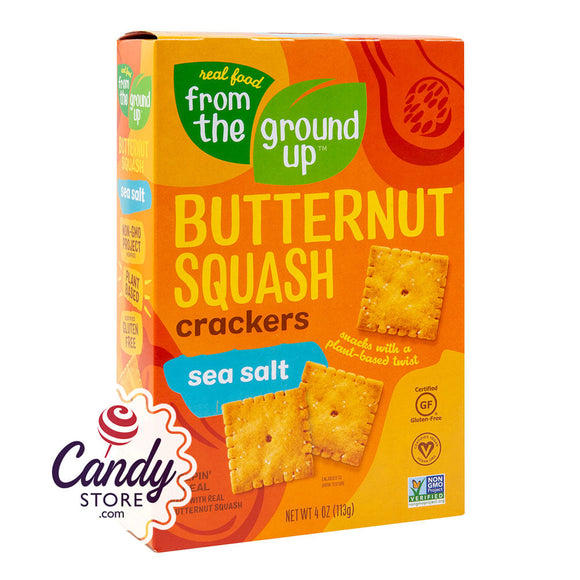 From The Ground Up Butternut Squash Sea Salt Crackers 4oz Boxes - 6ct CandyStore.com