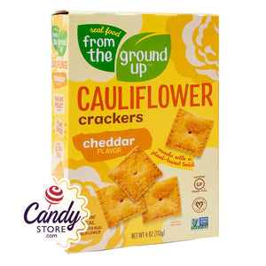 From The Ground Up Cauliflower Cheddar Crackers 4oz Boxes - 6ct CandyStore.com