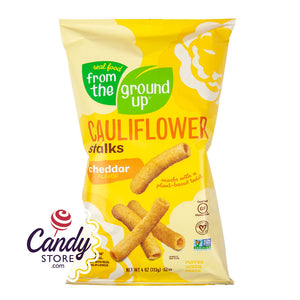 From The Ground Up Cauliflower Cheddar Stalks 4oz Bags - 12ct CandyStore.com