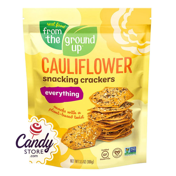 From The Ground Up Cauliflower Everything Snacking Crackers 3.5oz Pouch - 6ct CandyStore.com