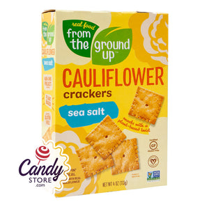 From The Ground Up Cauliflower Sea Salt Crackers 4oz Boxes - 6ct CandyStore.com